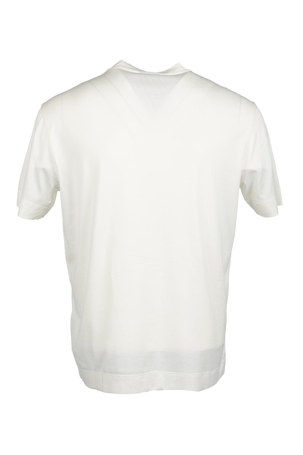 Emporio Armani Emporıo Armani Erkek Kısa Boy Dokuma Kumaş Yazlık Kullanım Ekru T-Shirt 6R1T78 1JUVZ-0128