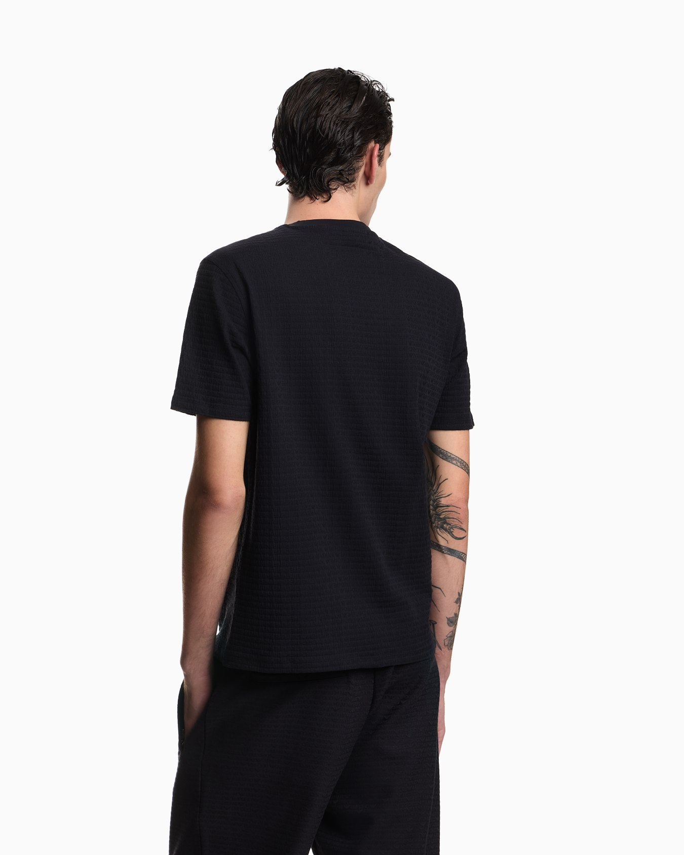 Emporio Armani Emporıo Armani Erkek Kısa Kol Bisiklet Yaka Rahat Kesim Siyah T-Shirt EM004594 AF10762-FC293