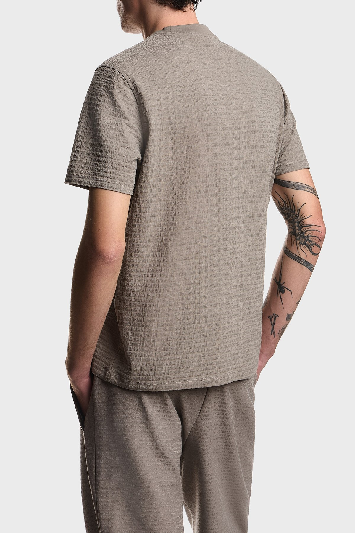 Emporio Armani Emporıo Armani Erkek Kısa Kol Bisiklet Yaka Rahat Kesim Gri T-Shirt EM004594 AF10762-F8219