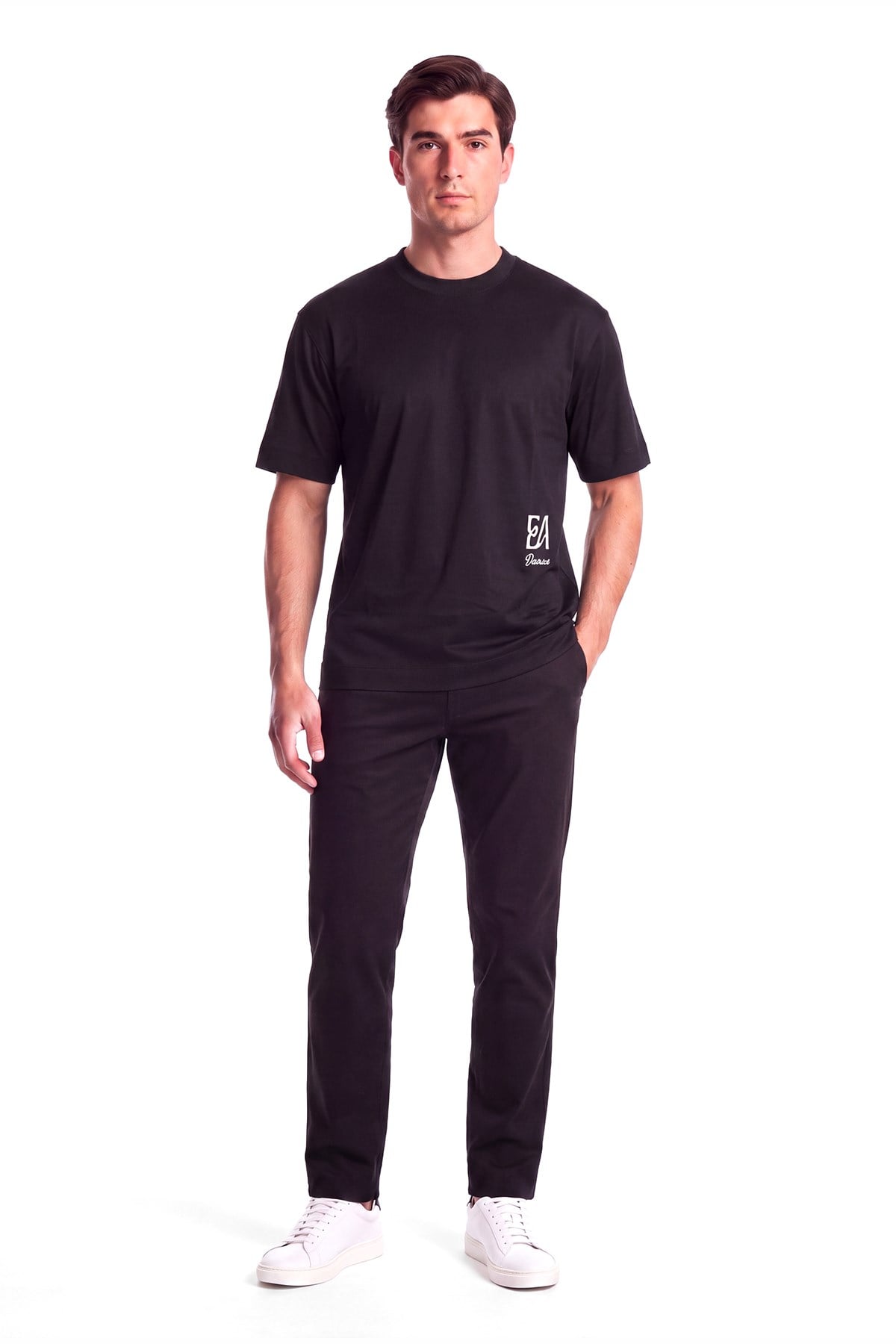Emporio Armani Emporıo Armani Erkek Kısa Kol Bisiklet Yaka Pamuklu Düz Model Siyah T-Shirt EM007329 AF10761-UC001