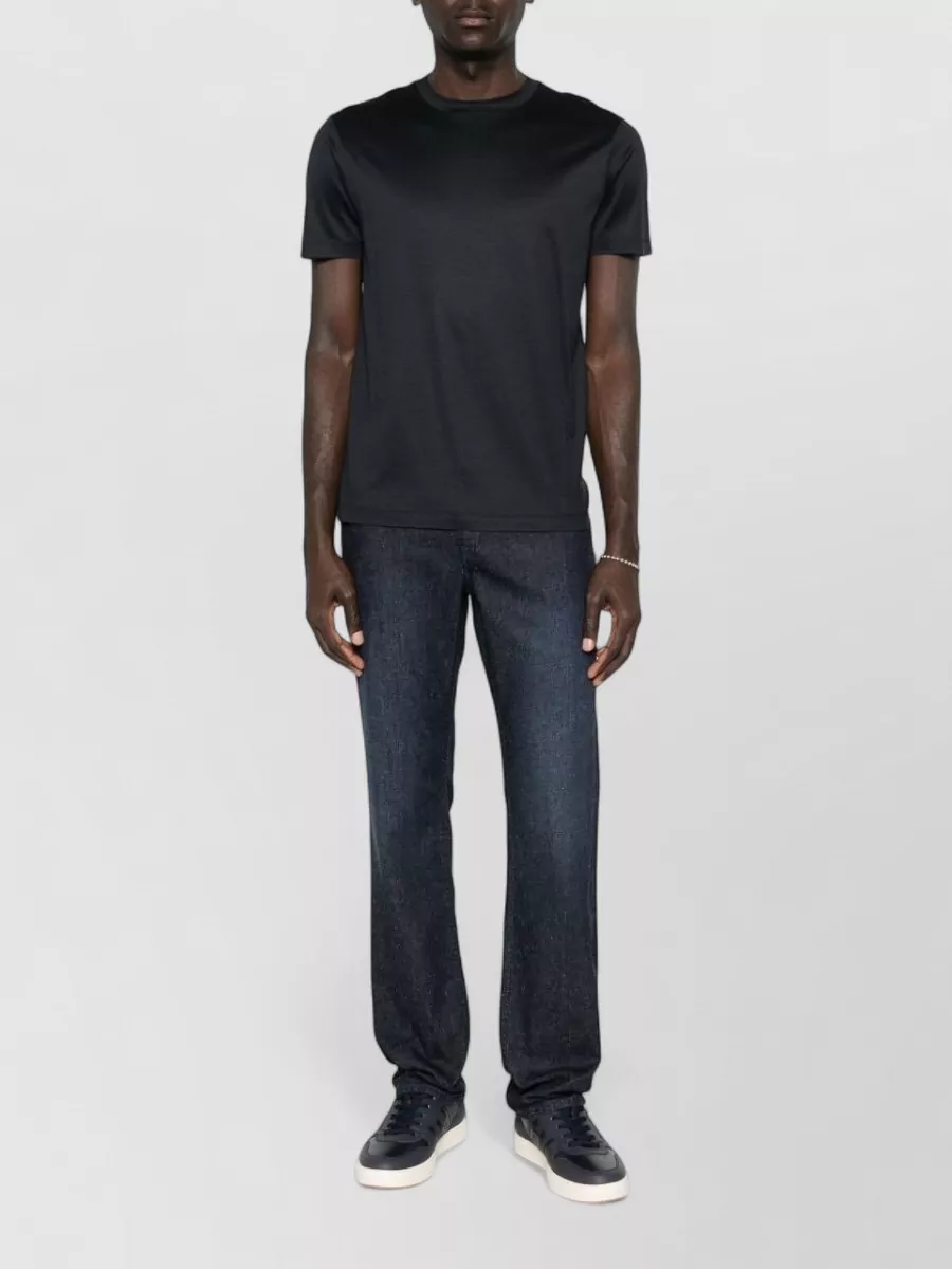 Emporio Armani Emporıo Armani Erkek Kısa Kol Bisiklet Yaka Rahat Kesim Lacivert T-Shirt EM006691 AF10017-UB118