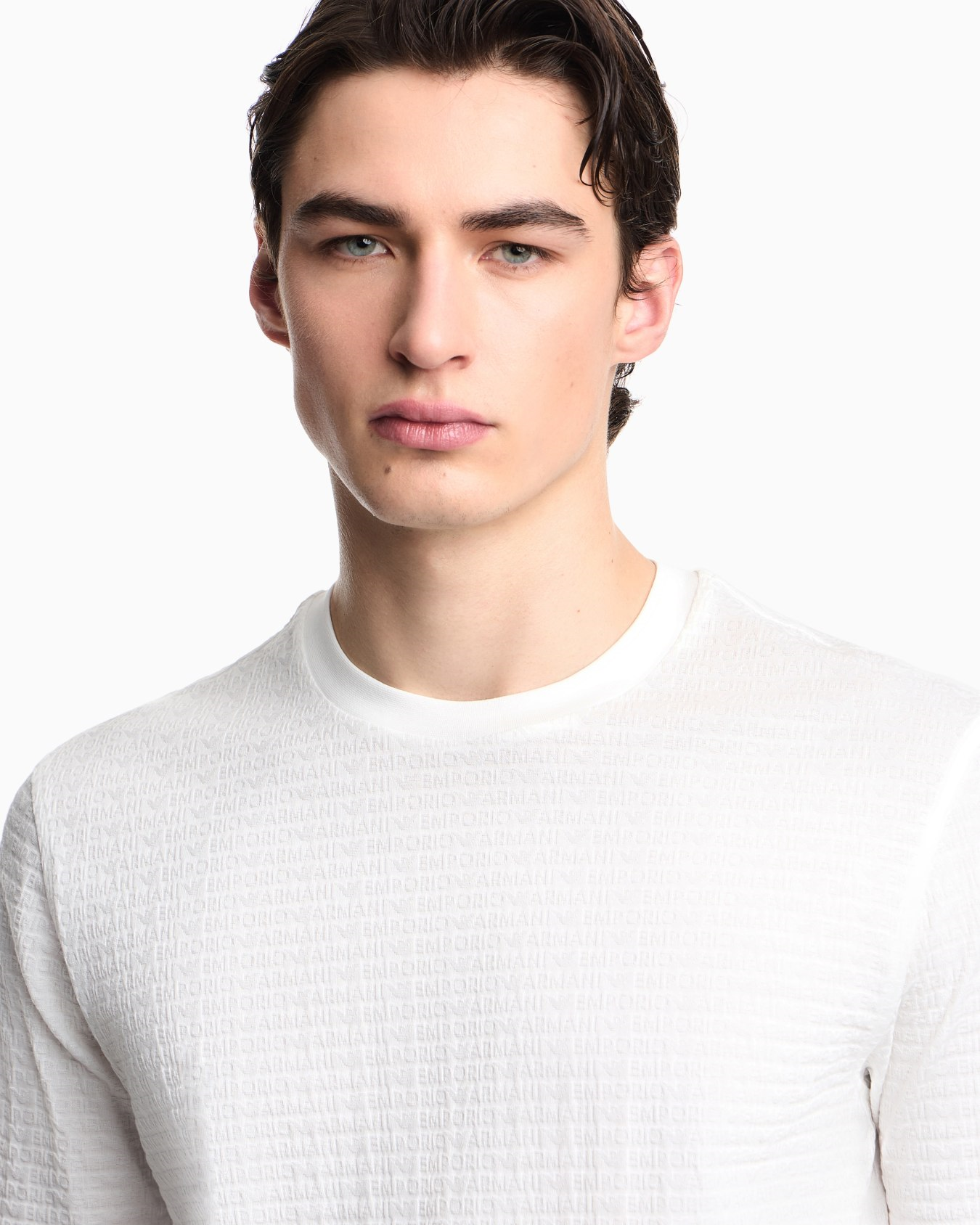 Emporio Armani Emporıo Armani Erkek Kısa Kol Bisiklet Yaka Rahat Kesim Beyaz T-Shirt EM004594 AF10762-F0185