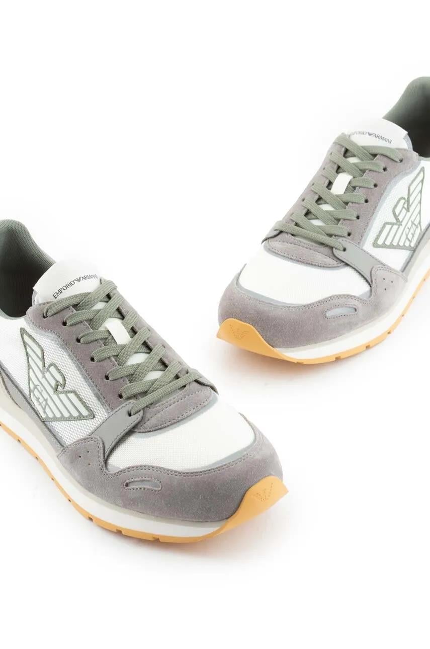Emporio Armani Emporıo Armani Erkek Logolu Normal Kalıp Bağcıklı Günlük Kum Sneaker X4X537 XN730-T083