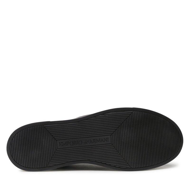 Emporio Armani Emporıo Armani Erkek Logolu Bağcıklı Günlük Kullanım Siyah Sneaker X4X598 XN633-K001