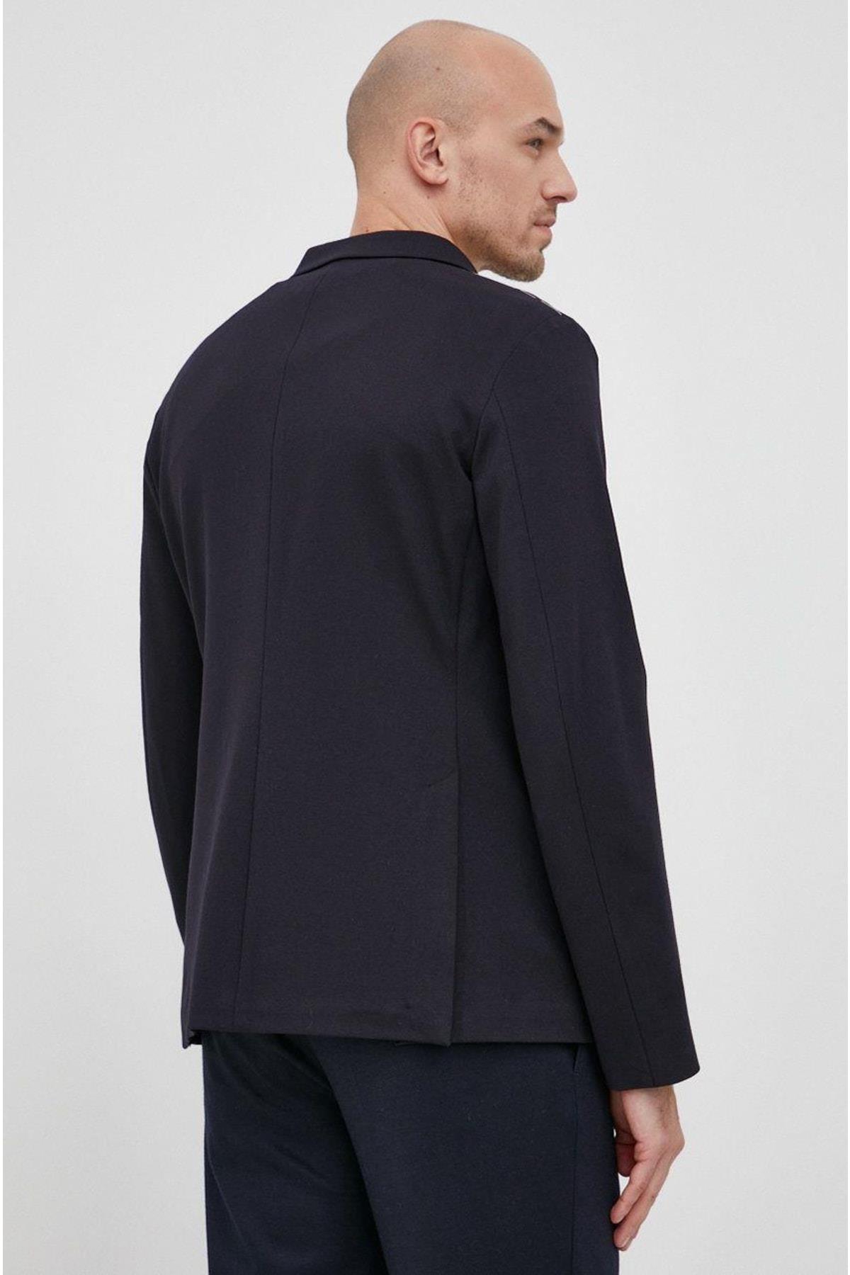 Emporio Armani Emporıo Armani Erkek Logolu Günlük Kullanım Uzun Kollu Lacivert Ceket 8N1G81 1JEZZ-0920