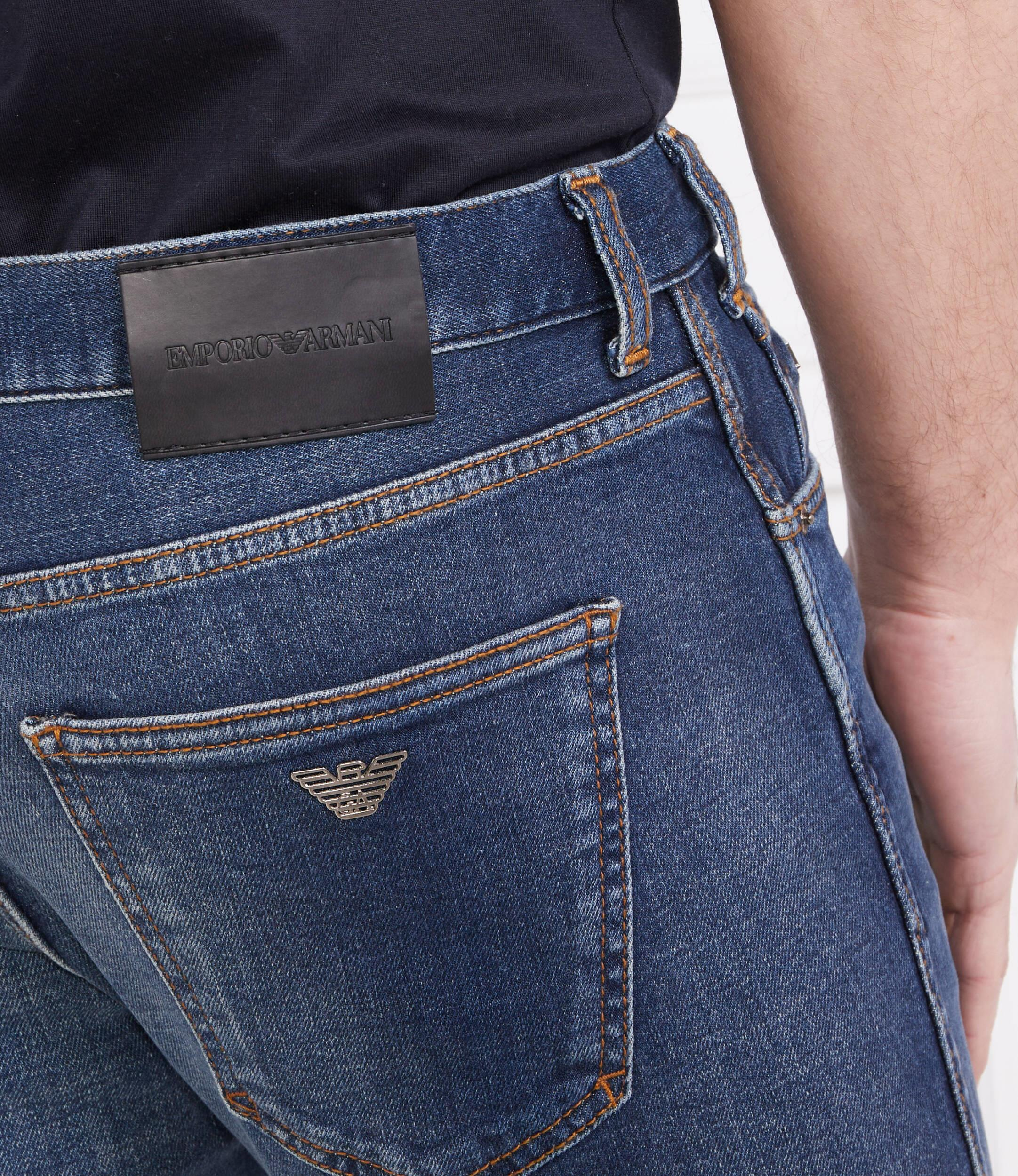 Emporio Armani Emporıo Armani Erkek Logolu 5 Cepli Denim Mavi Jeans 3R1J16 1D0BZ-0942