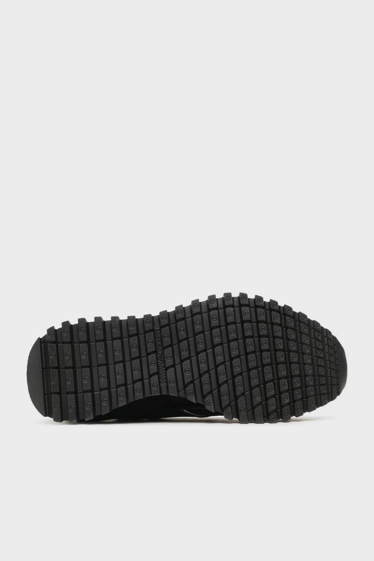 Emporio Armani Emporıo Armani Erkek Logolu Bağcıklı Günlük Kullanım Siyah Sneaker X4X616 XN632-T623