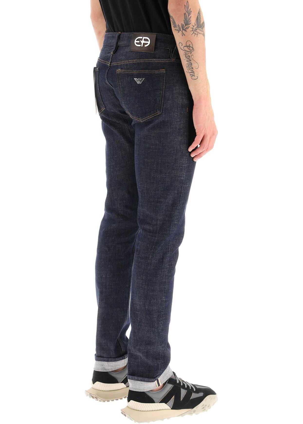 Emporio Armani Emporıo Armani Erkek Logolu 5 Cepli Denim Mavi Jeans 3R1J75 1DPZZ-0941