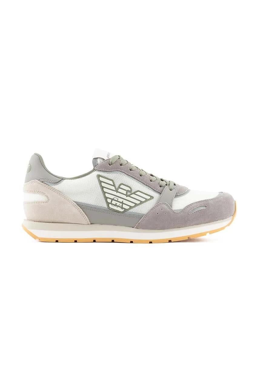 Emporio Armani Emporıo Armani Erkek Logolu Normal Kalıp Bağcıklı Günlük Kum Sneaker X4X537 XN730-T083