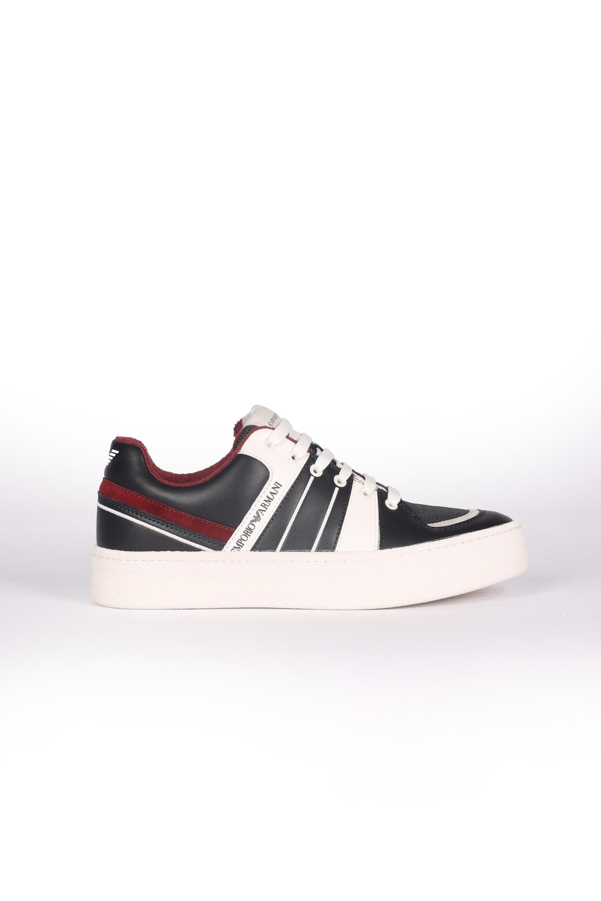 Emporio Armani Emporıo Armani Erkek Logolu Günlük Kullanım Bağcıklı Lacivert Sneaker X4X593 XN325-S178