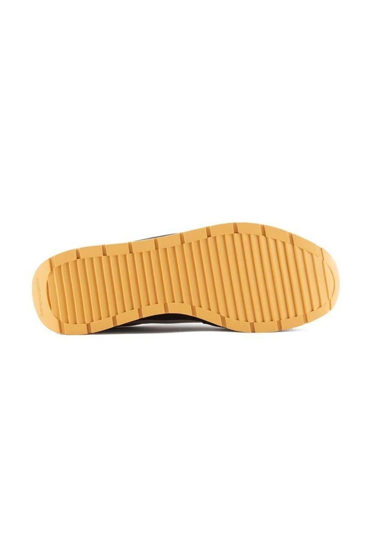 Emporio Armani Emporıo Armani Erkek Logolu Normal Kalıp Bağcıklı Günlük Bej2 Sneaker X4X537 XN730-T085