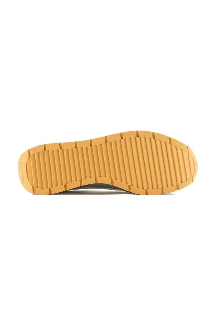 Emporio Armani Emporıo Armani Erkek Logolu Normal Kalıp Bağcıklı Günlük Kum Sneaker X4X537 XN730-T083