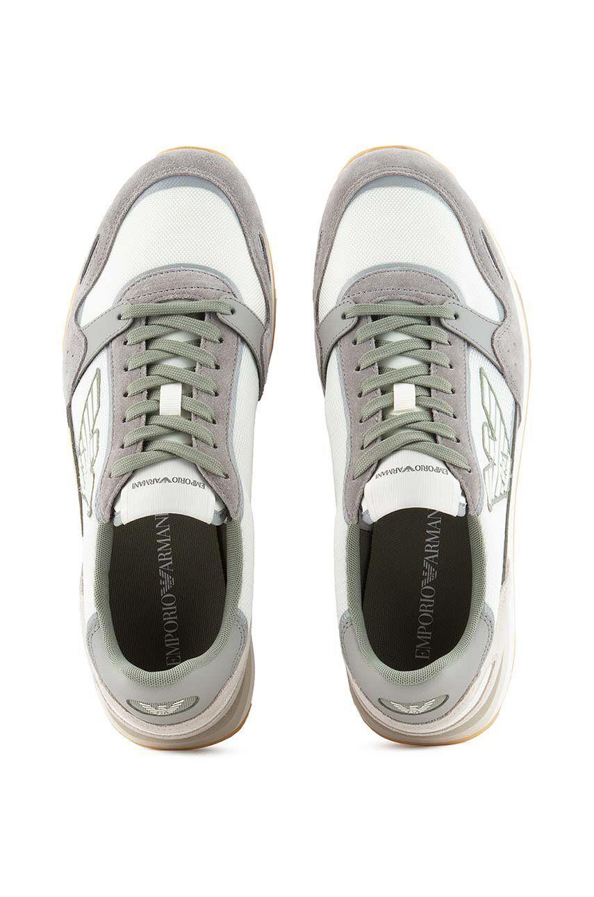 Emporio Armani Emporıo Armani Erkek Logolu Normal Kalıp Bağcıklı Günlük Kum Sneaker X4X537 XN730-T083