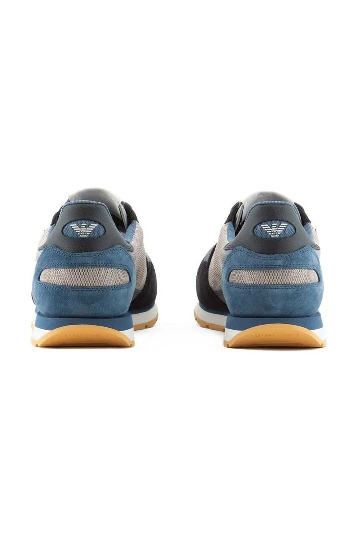 Emporio Armani Emporıo Armani Erkek Logolu Normal Kalıp Bağcıklı Günlük Bej2 Sneaker X4X537 XN730-T085