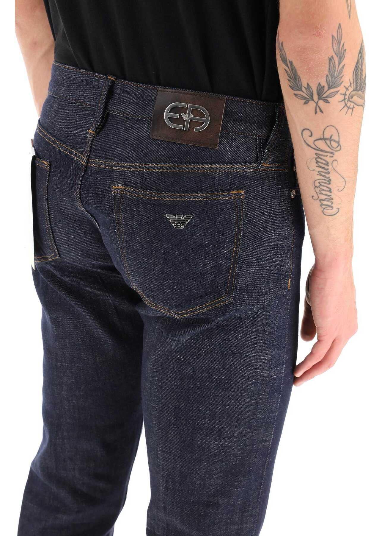 Emporio Armani Emporıo Armani Erkek Logolu 5 Cepli Denim Mavi Jeans 3R1J75 1DPZZ-0941