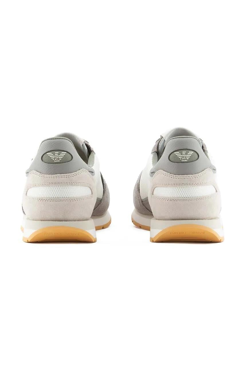 Emporio Armani Emporıo Armani Erkek Logolu Normal Kalıp Bağcıklı Günlük Kum Sneaker X4X537 XN730-T083