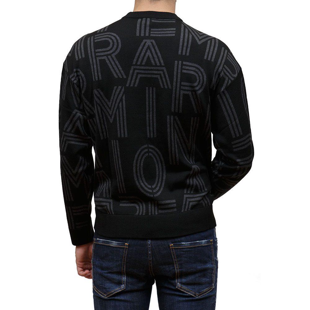 Emporio Armani Emporıo Armani Erkek Marka Logo Detaylı Bisiklet Yaka Regular Fit Siyah Kazak 6R1MXK 1MNKZ-F090