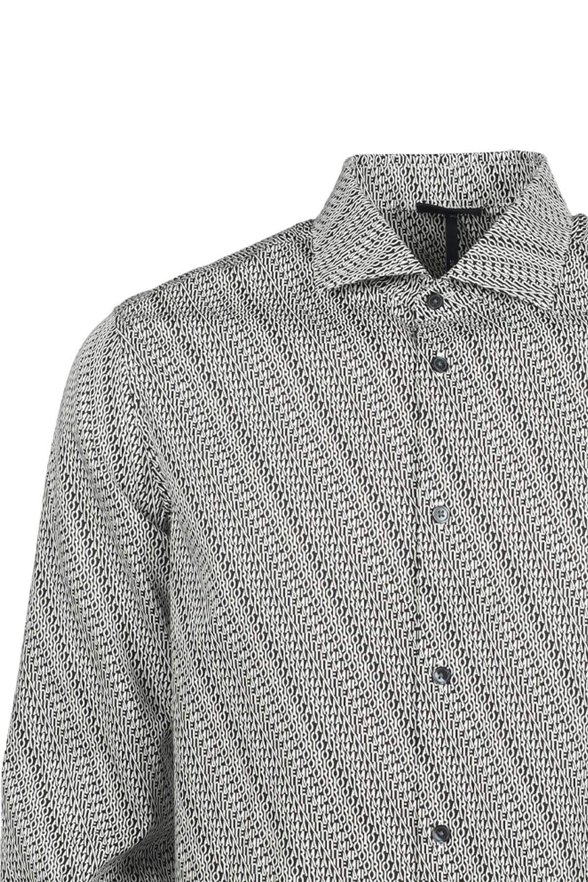 Emporio Armani Emporıo Armani Erkek Marka Logolu Düğmeli Gömlek Yaka Uzun Kollu Lacivert Gömlek 6R1C86 1NMVZ-F085