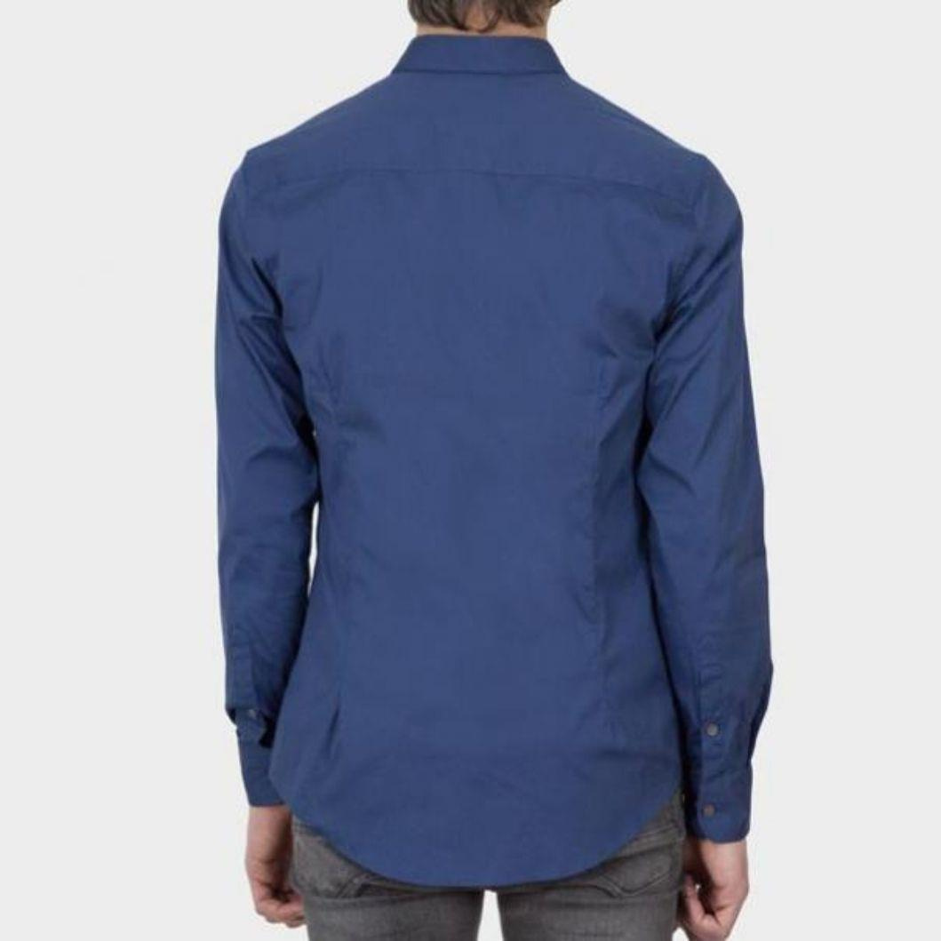 Emporio Armani Emporıo Armani Erkek Marka Logo Detaylı Regular Fit Uzun Kollu Lacivert2 Gömlek 8N1C09 1NI9Z-0790