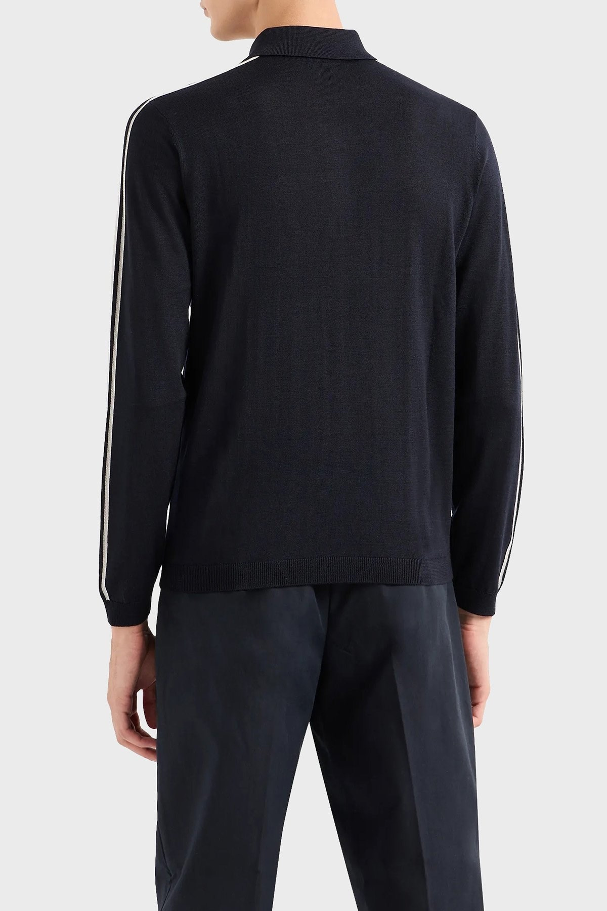 Emporio Armani Emporıo Armani Erkek Marka Logolu Uzun Kollu Rahat Lacivert Kazak 6R1MU1 1MMHZ-0920