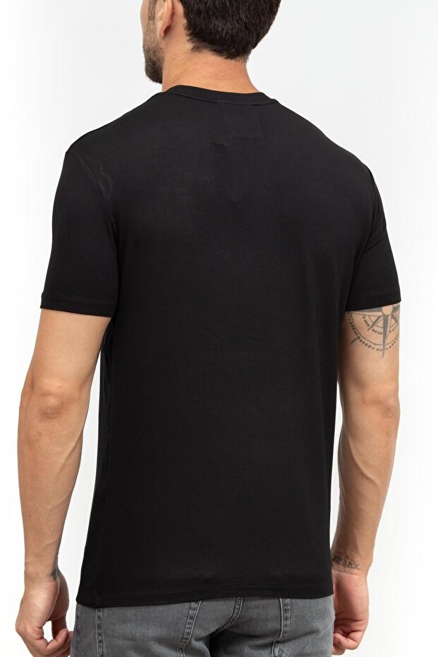 Emporio Armani Emporıo Armani Erkek Marka Logolu Rahat Lacivert T-Shirt 8N1T83 1J2VZ-0828