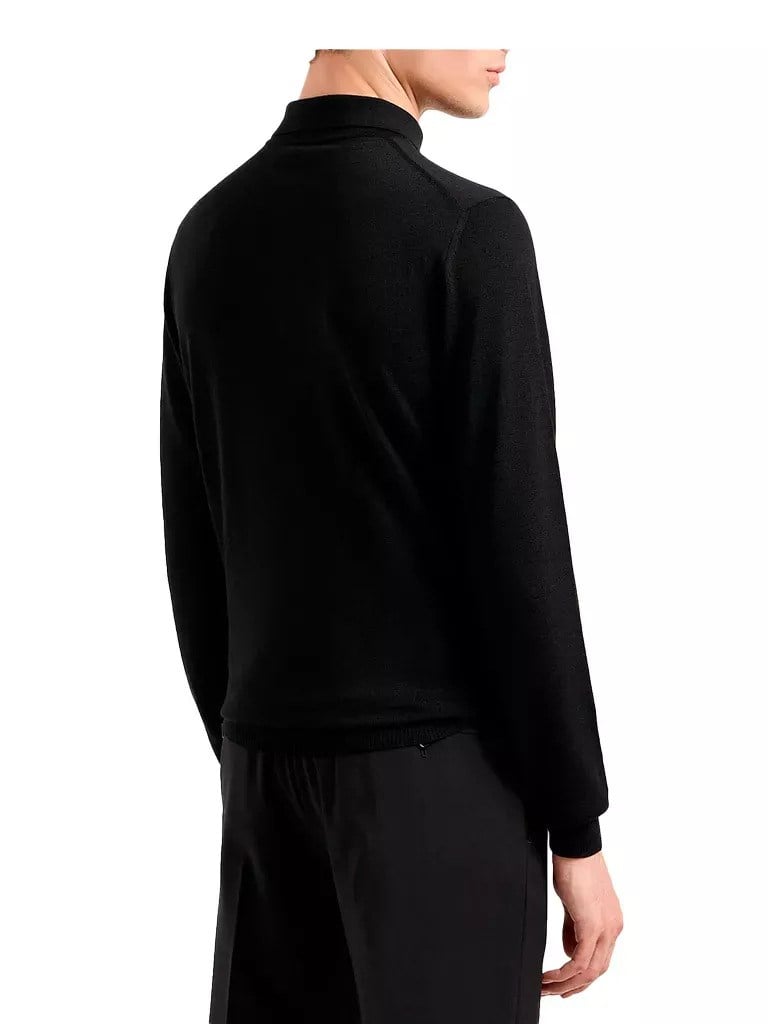 Emporio Armani Emporıo Armani Erkek Marka Logolu Uzun Kollu Slim Fit Siyah Kazak 8N1F43 1M67Z-0999