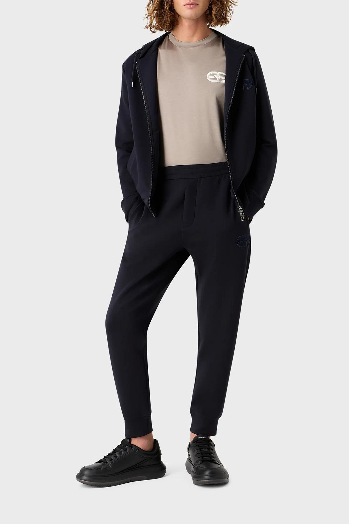 Emporio Armani Emporıo Armani Erkek Marka Logolu Kısa Kollu Polo Yaka Slim Vizon T-Shirt 8N1TF5 1JUVZ-0643