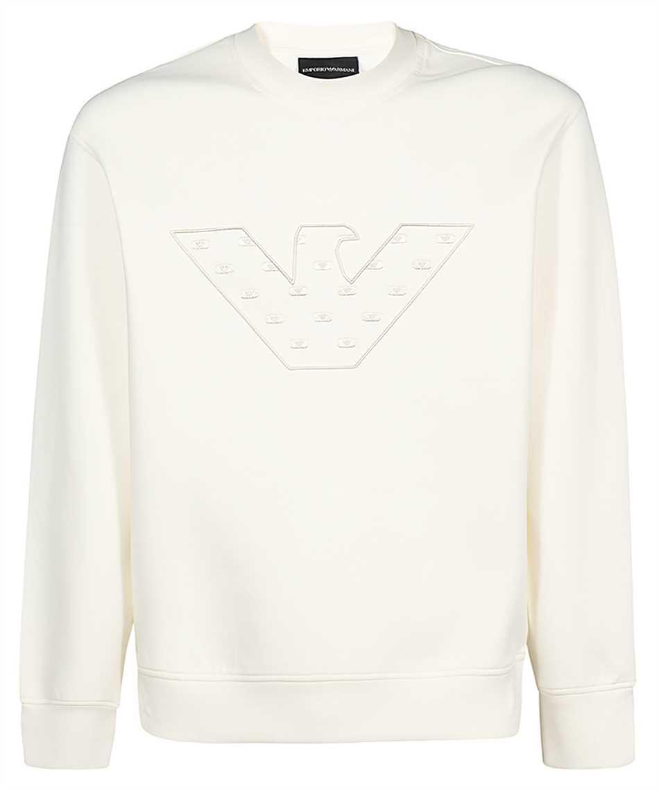 Emporio Armani Emporıo Armani Erkek Marka Logolu Uzun Kollu Rahat Ekru Sweatshirt 6R1ME7 1JHSZ-0128