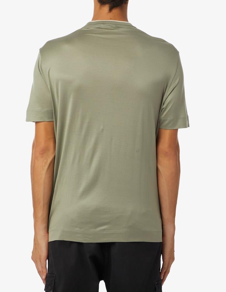 Emporio Armani Emporıo Armani Erkek Marka Logolu Pamuklu Yuvarlak Yaka Kısa Kol Yeşil T-Shirt 6R1T72 1JUVZ-05B8