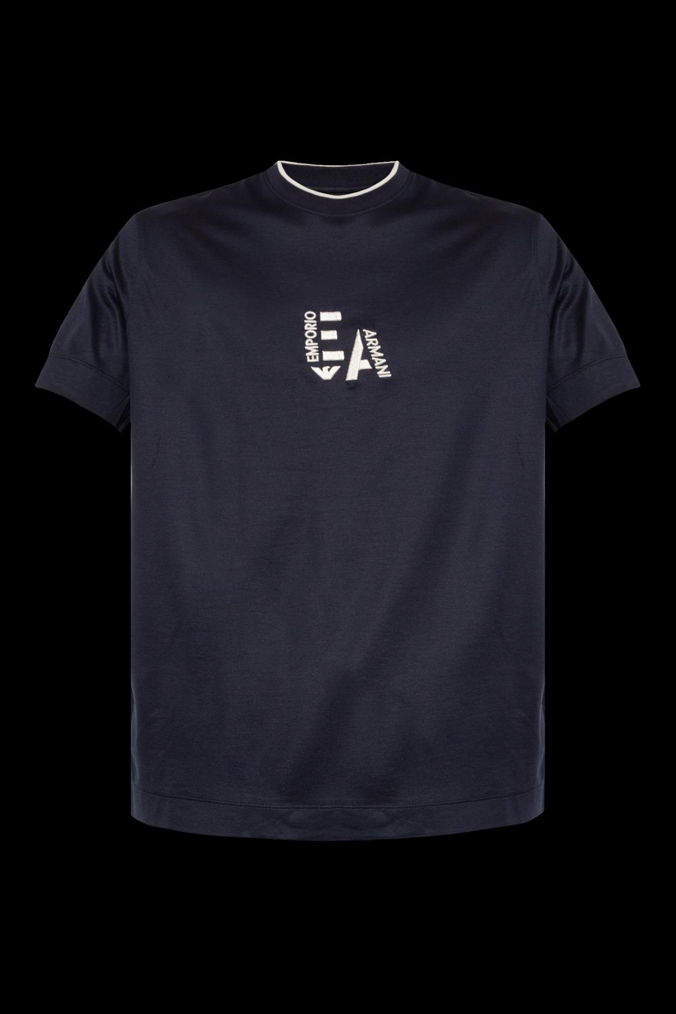 Emporio Armani Emporıo Armani Erkek Marka Logolu Pamuklu Yuvarlak Yaka Kısa Kol Antrasit T-Shirt 6R1T72 1JUVZ-09Q6