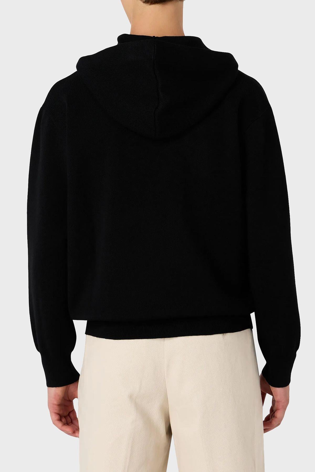 Emporio Armani Emporıo Armani Erkek Marka Logo Detaylı Kapşonlu İpli F008 Kazak 6R1MX7 1MNBZ-F008