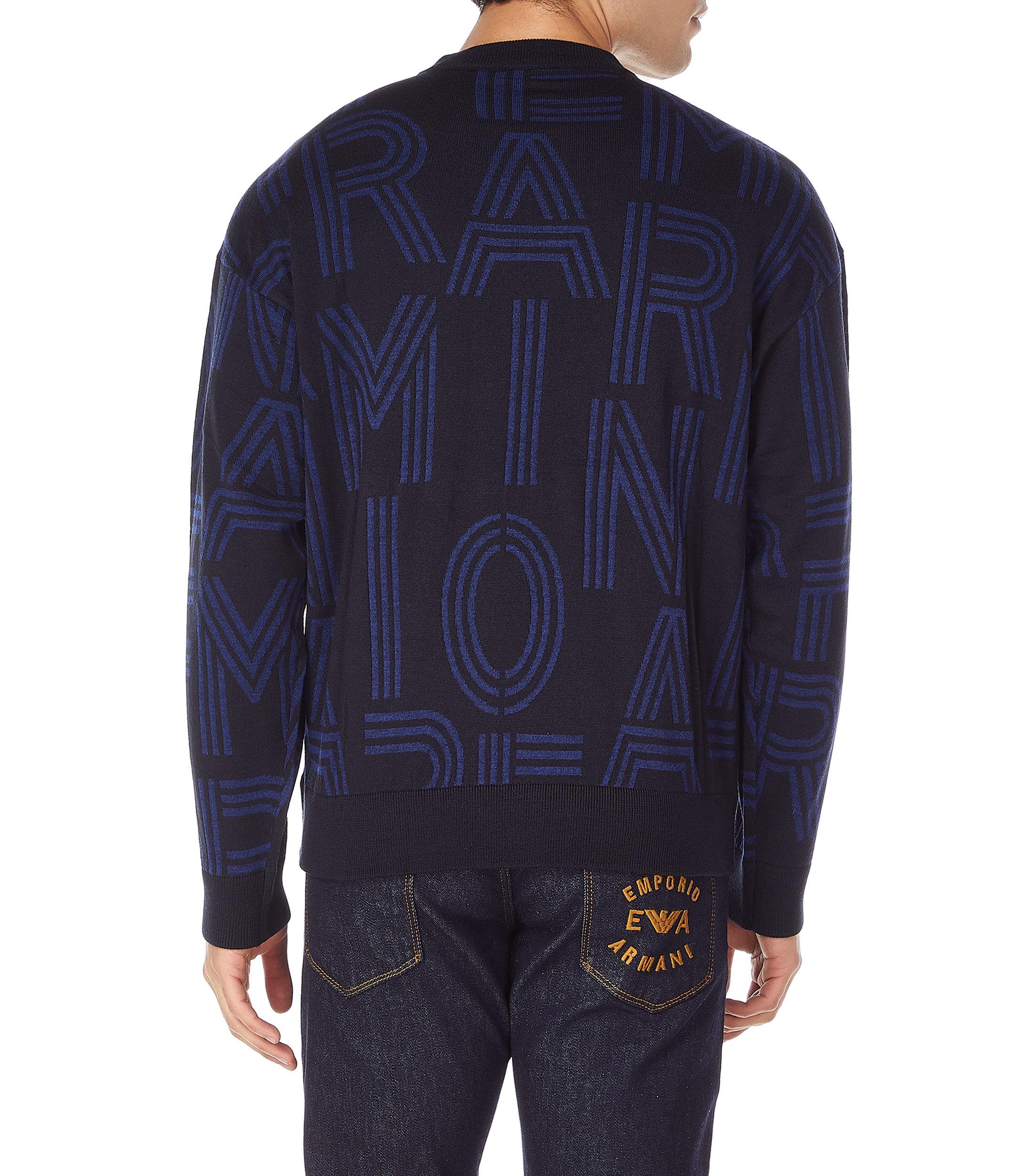 Emporio Armani Emporıo Armani Erkek Marka Logo Detaylı Bisiklet Yaka Regular Fit Lacivert Kazak 6R1MXK 1MNKZ-F956