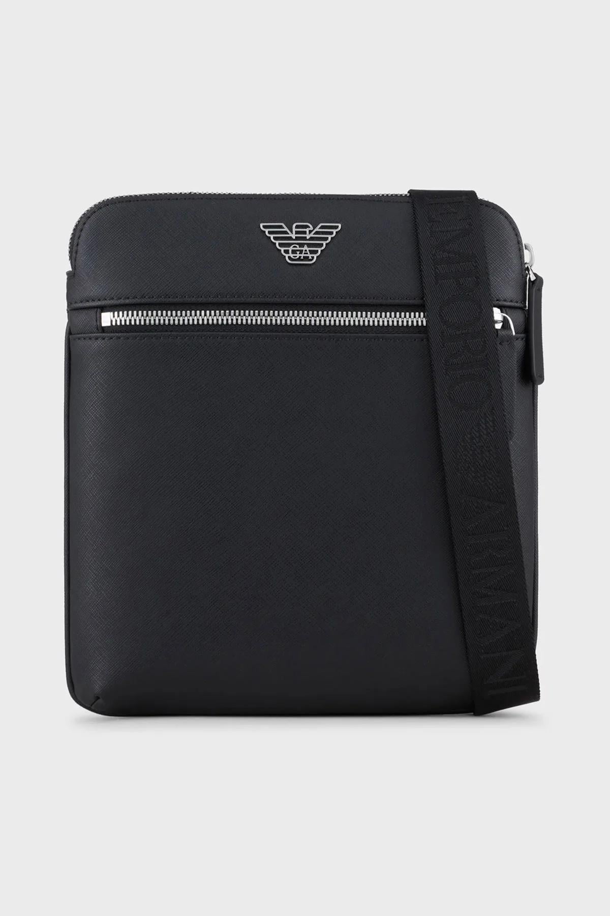 Emporio Armani Emporıo Armani Erkek Marka Logolu Rahat Siyah Omuz Çantası Y4M185 Y138E-81072