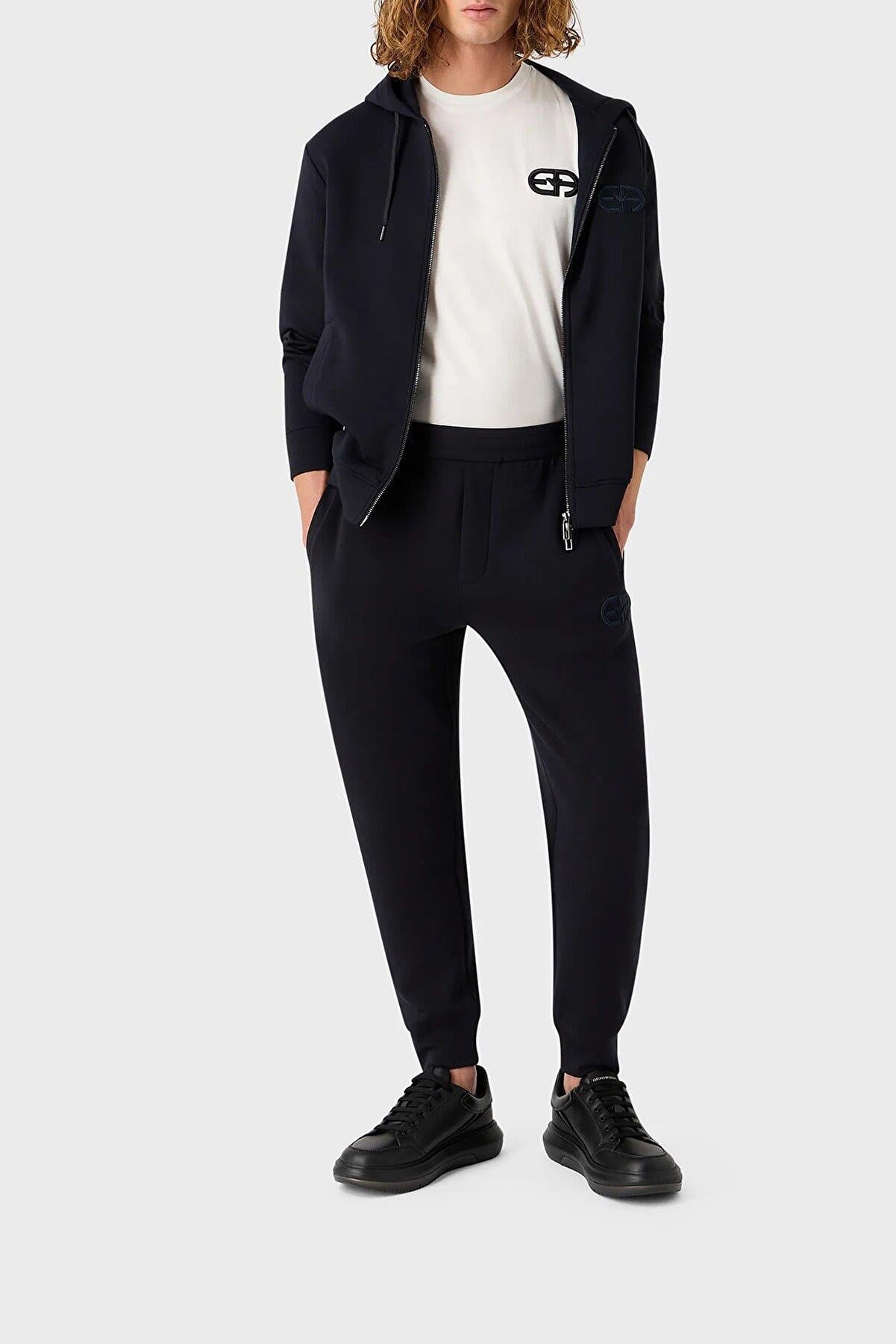Emporio Armani Emporıo Armani Erkek Marka Logolu Kısa Kollu Polo Yaka Slim Beyaz T-Shirt 8N1TF5 1JUVZ-0101