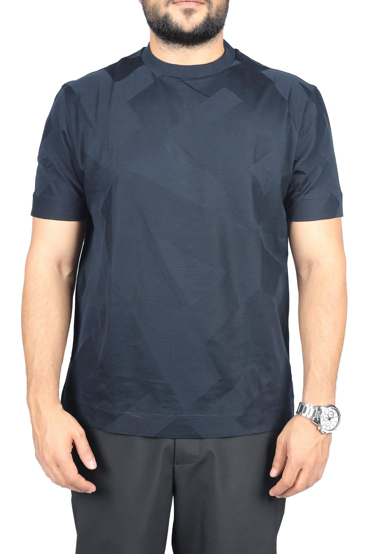 Emporio Armani Emporıo Armani Erkek Marka Logolu Kısa Kol Yuvarlak Yaka Antrasit T-Shirt 6R1TDM 1JGYZ-09L5