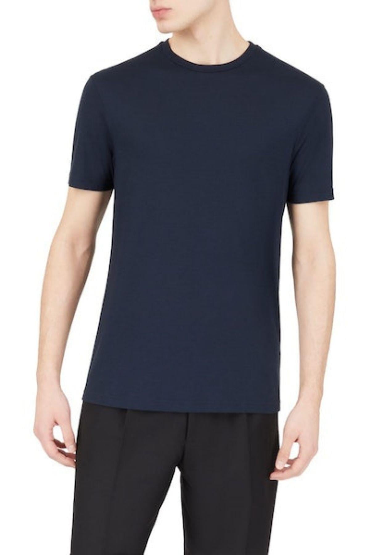 Emporio Armani Emporıo Armani Erkek Marka Logolu Basic Bisiklet Yaka Kısa Kollu Lacivert T-Shirt 8N1T8V 1JQ2Z-0922