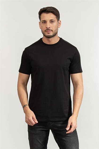 Emporio Armani Emporıo Armani Erkek Marka Logolu Rahat Lacivert T-Shirt 8N1T83 1J2VZ-0828