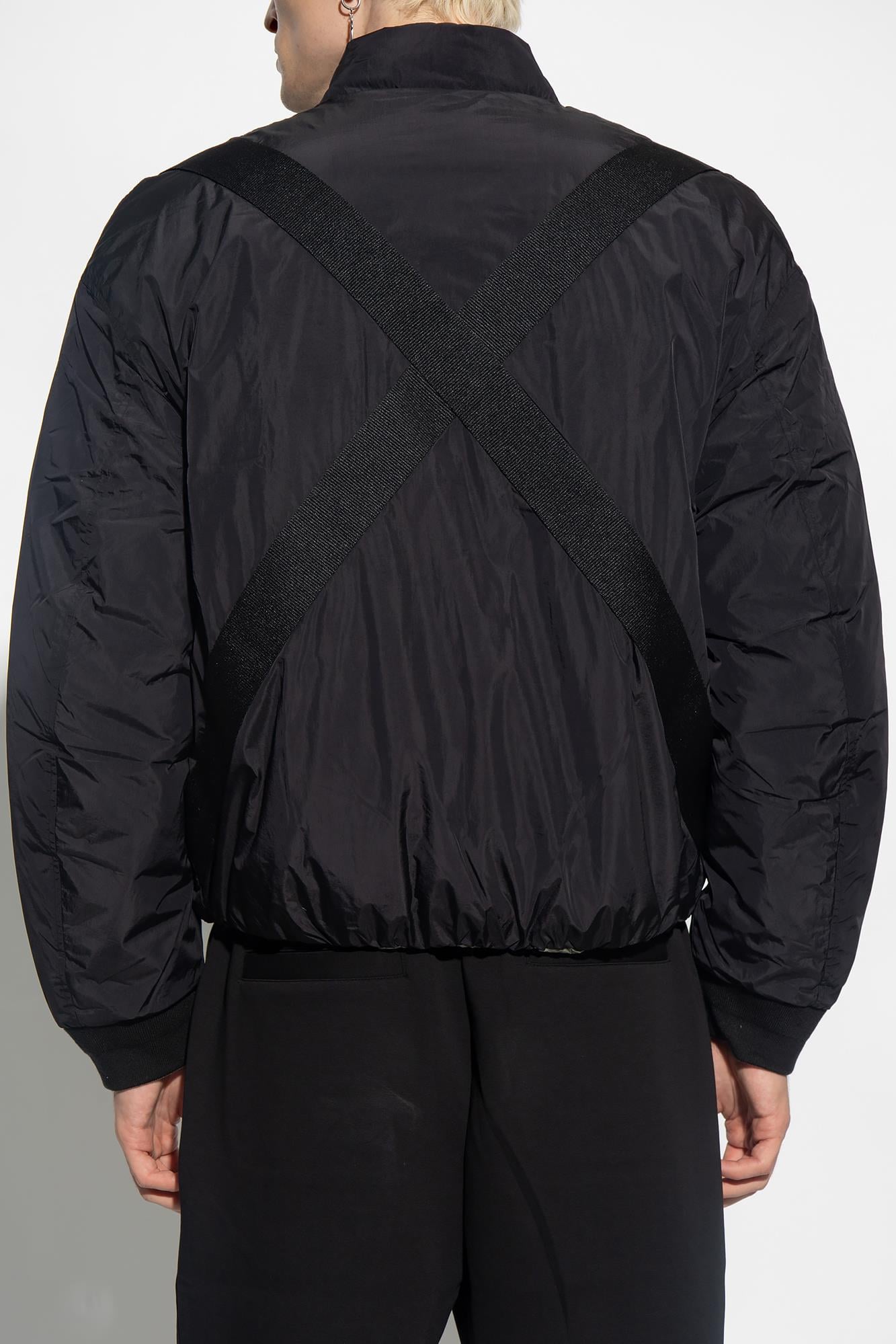 Emporio Armani Emporıo Armani Erkek Marka Logo Detaylı Dik Yaka Fermuar Kapamalı Siyah Mont 6R1B84 1NHMZ-0066