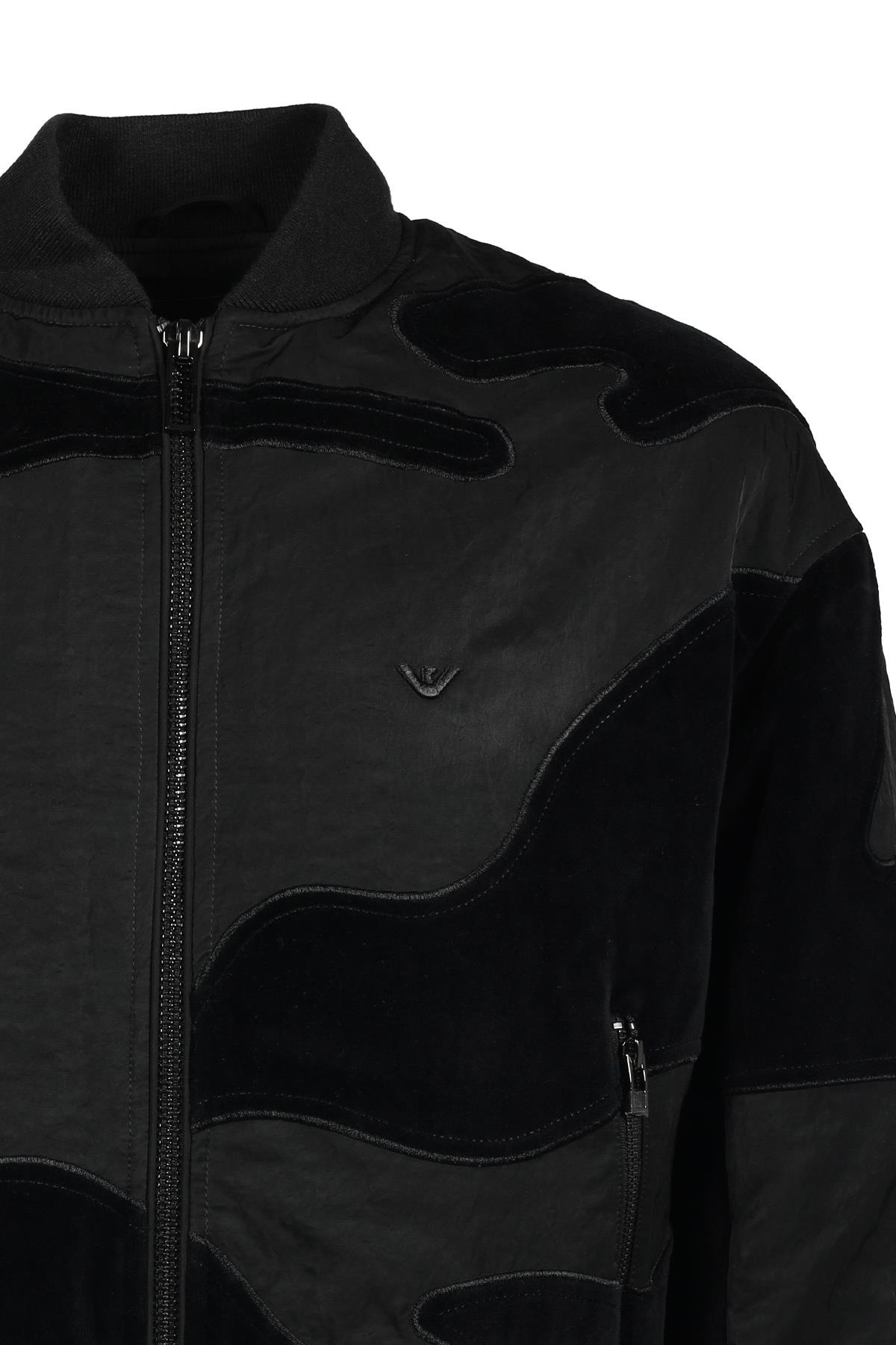 Emporio Armani Emporıo Armani Erkek Marka Logo Detaylı Fermuarlı Çok Cepli Siyah Mont 6R1B99 1NIMZ-0999