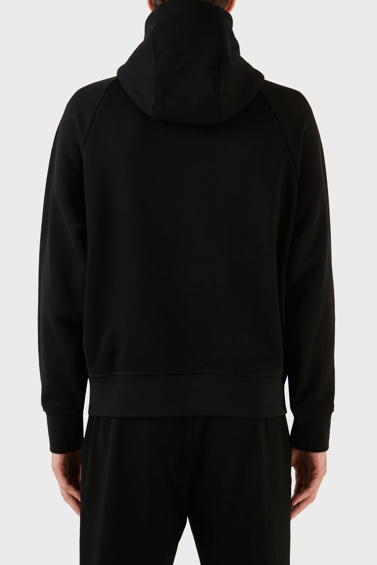 Emporio Armani Emporıo Armani Erkek Marka Logolu Uzun Kollu Rahat Siyah Sweatshirt 6R1ME4 1JWPZ-00B4