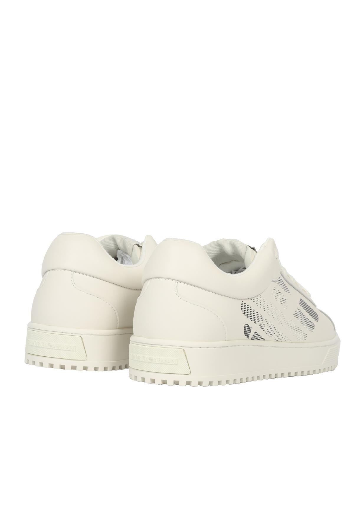 Emporio Armani Emporıo Armani Erkek Marka Logolu Düz Taban Kaydırmaz Günlük Kullanım Beyaz Sneaker X4X643 XN952-00894