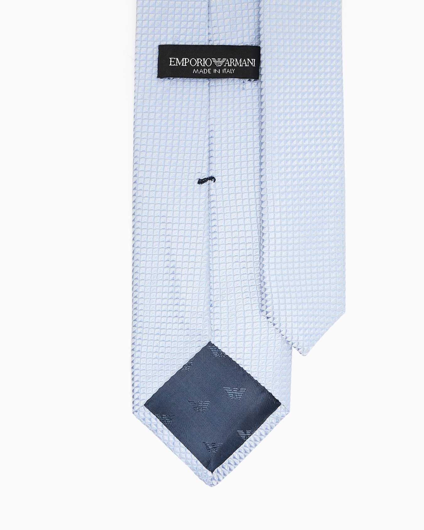 Emporio Armani Emporıo Armani Erkek Mikro Desenli %100 İpek Mavi Kravat EM001344 TE19687-U9279