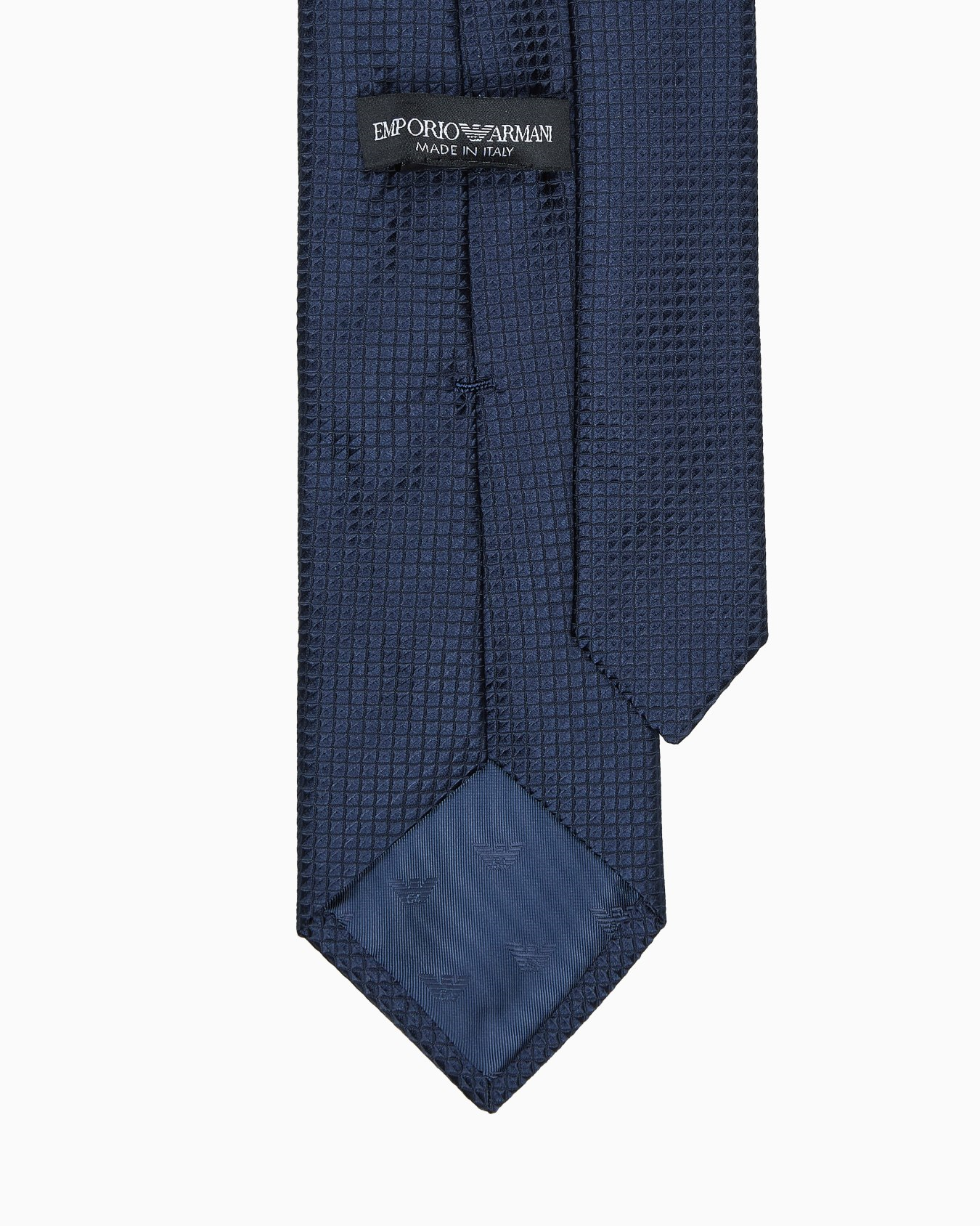 Emporio Armani Emporıo Armani Erkek Mikro Desenli %100 İpek Lacivert Kravat EM001344 TE19687-UB109
