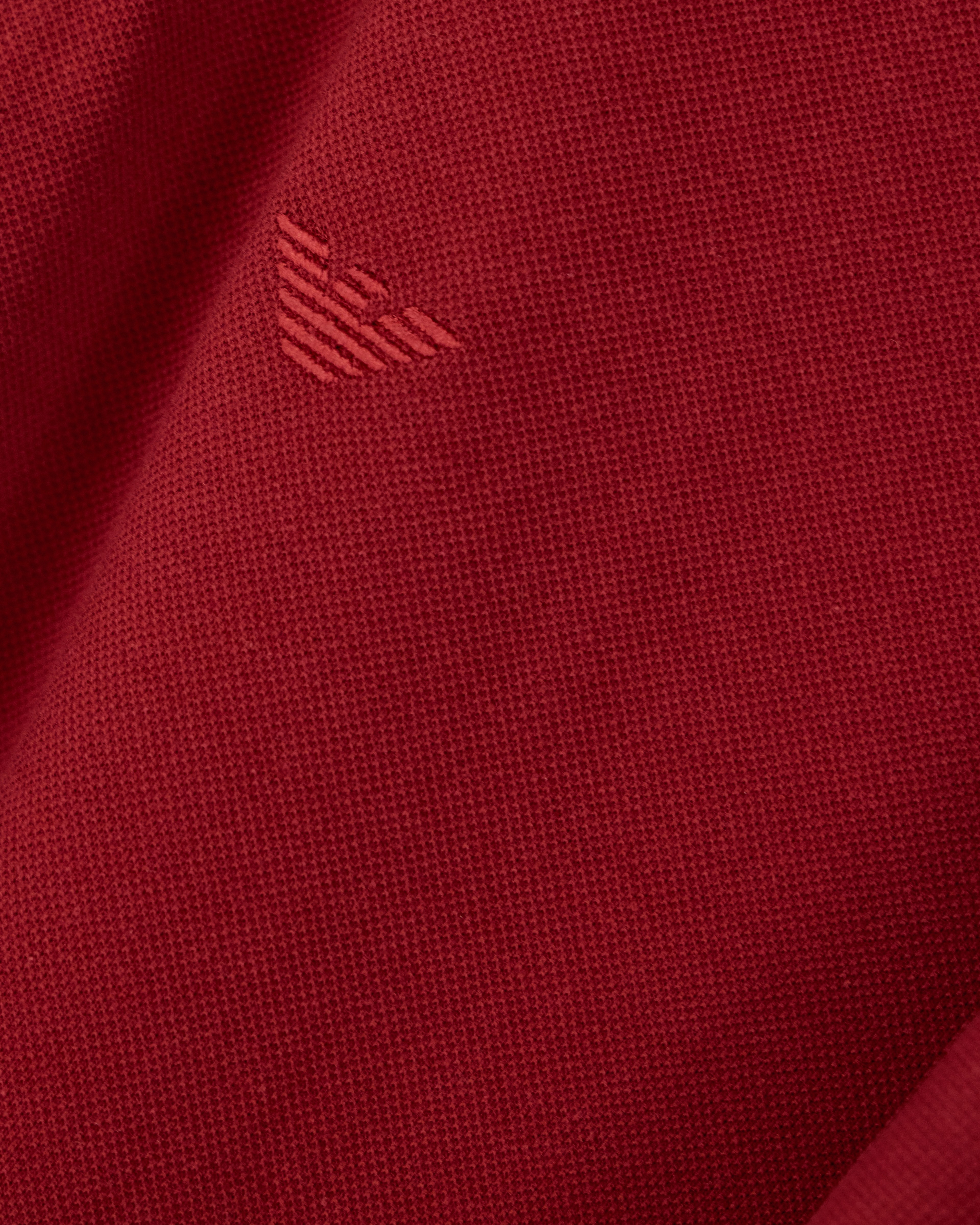 Emporio Armani Emporıo Armani Erkek Normal Kesim Kartal Logo İşlemeli Pamuklu Pike Kumaşlı Kısa Kollu Kırmızı Polo Yaka T-Shirt EM006625 AF12955-U5087
