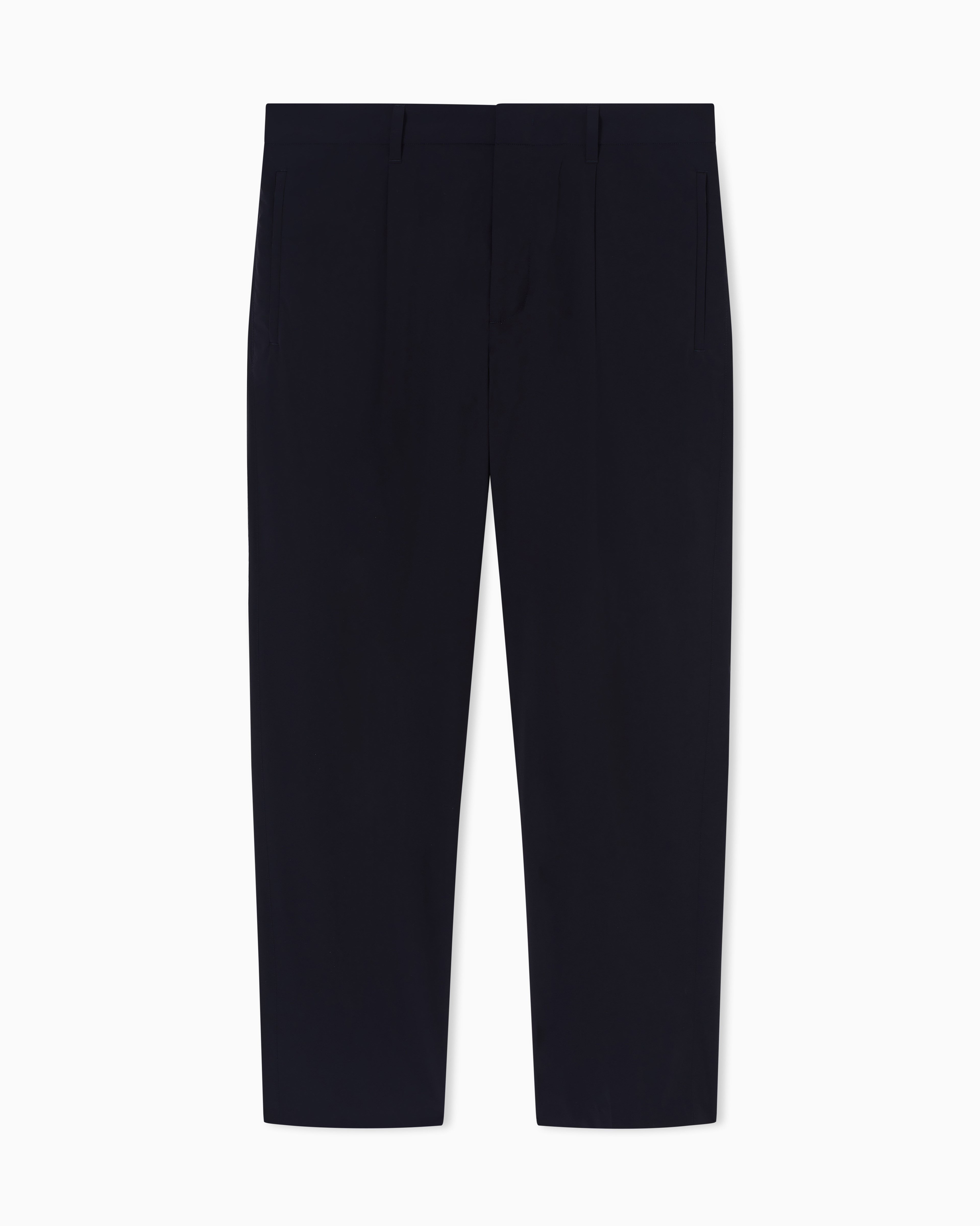 Emporio Armani Emporıo Armani Erkek Normal Kesim Pileli Esnek Kumaş Düz Paça Chino Lacivert Pantolon EM005440 AF13772-UB118