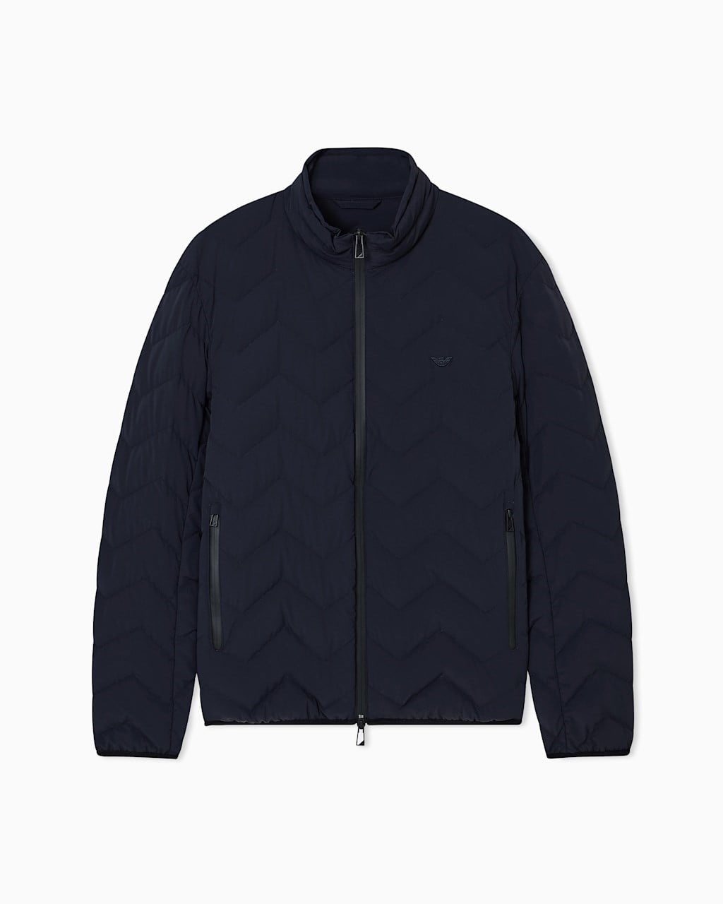 Emporio Armani Emporıo Armani Erkek Normal Kesim Dik Yaka Kapitoneli Lacivert Ceket EM004947 AF18499-UB118
