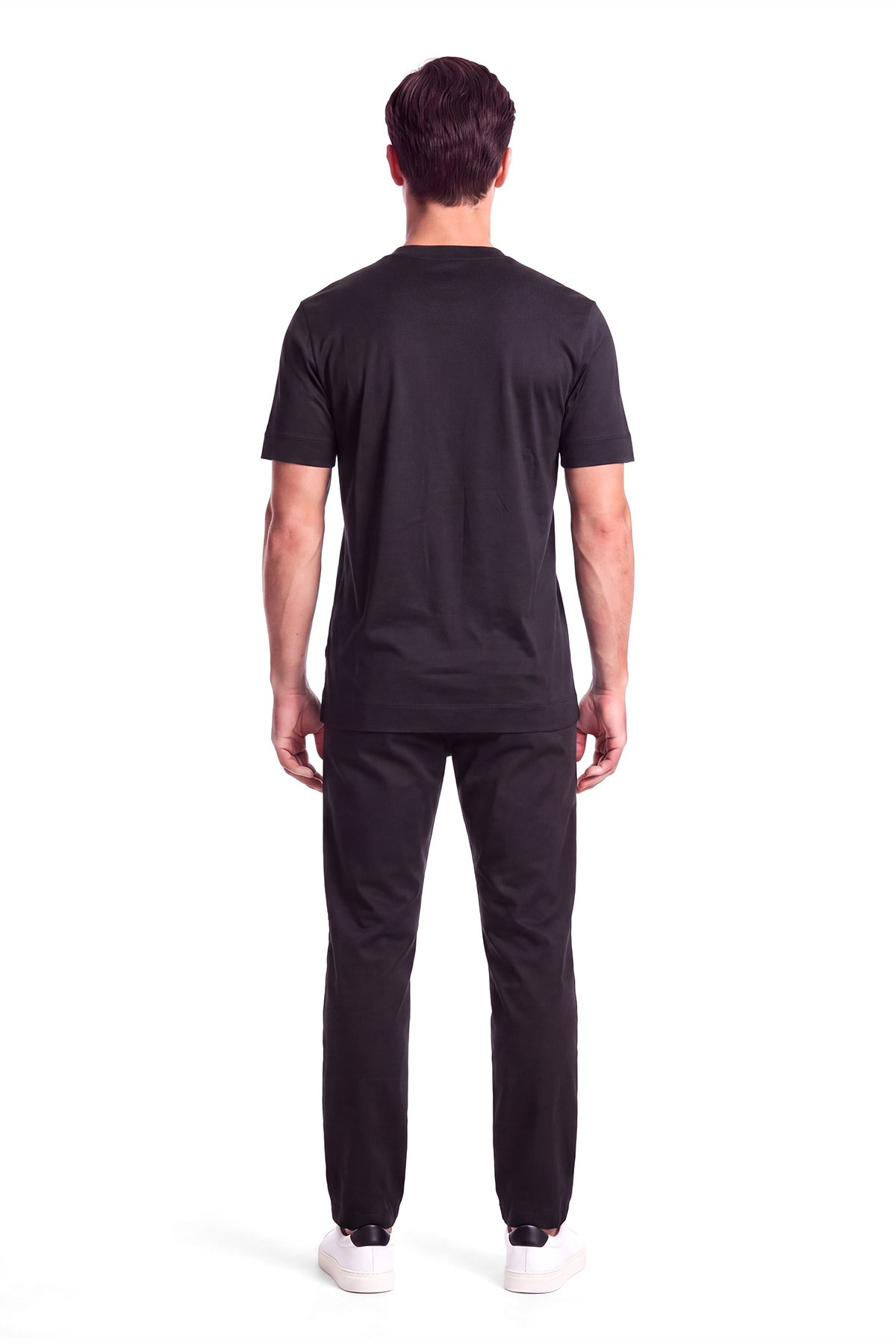 Emporio Armani Emporıo Armani Erkek Normal Kalıp Logo İşlemeli Kısa Kollu Siyah1 T-Shirt EM007353 AF10017-MB844
