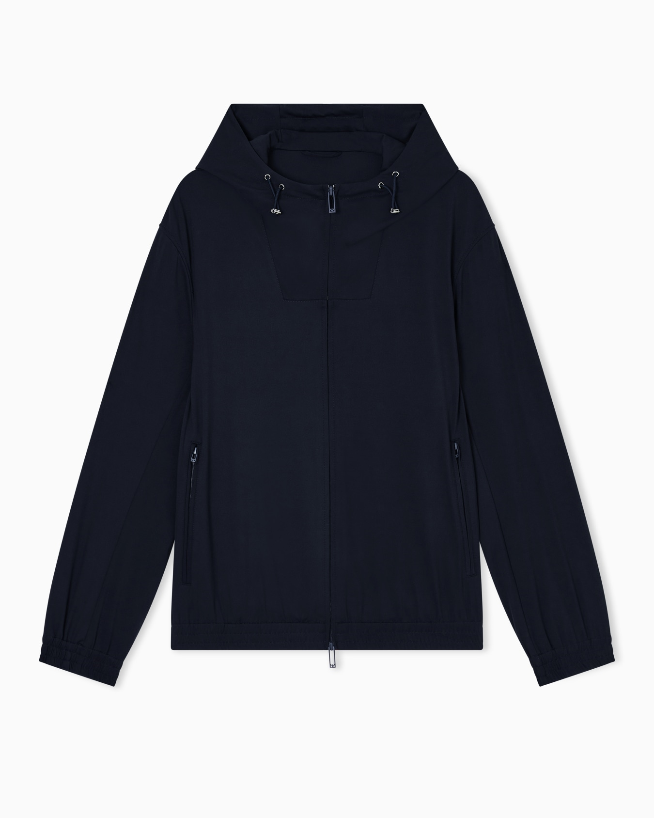 Emporio Armani Emporıo Armani Erkek Normal Kesim Fermuarlı Lastikli Kapüşonlu Esnek Kumaşlı Lacivert Ceket EM004496 AF23435-UB118