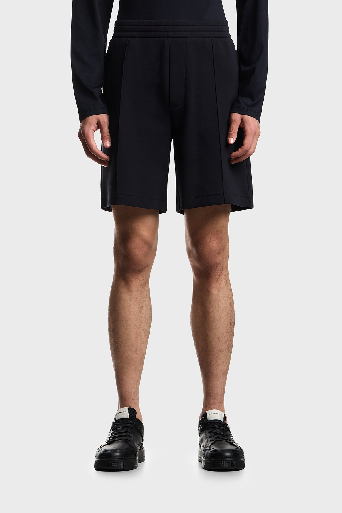 Emporio Armani Emporıo Armani Erkek Normal Kesim Pileli Pamuklu Lacivert BERMUDA EM004544 AF10013-UB118