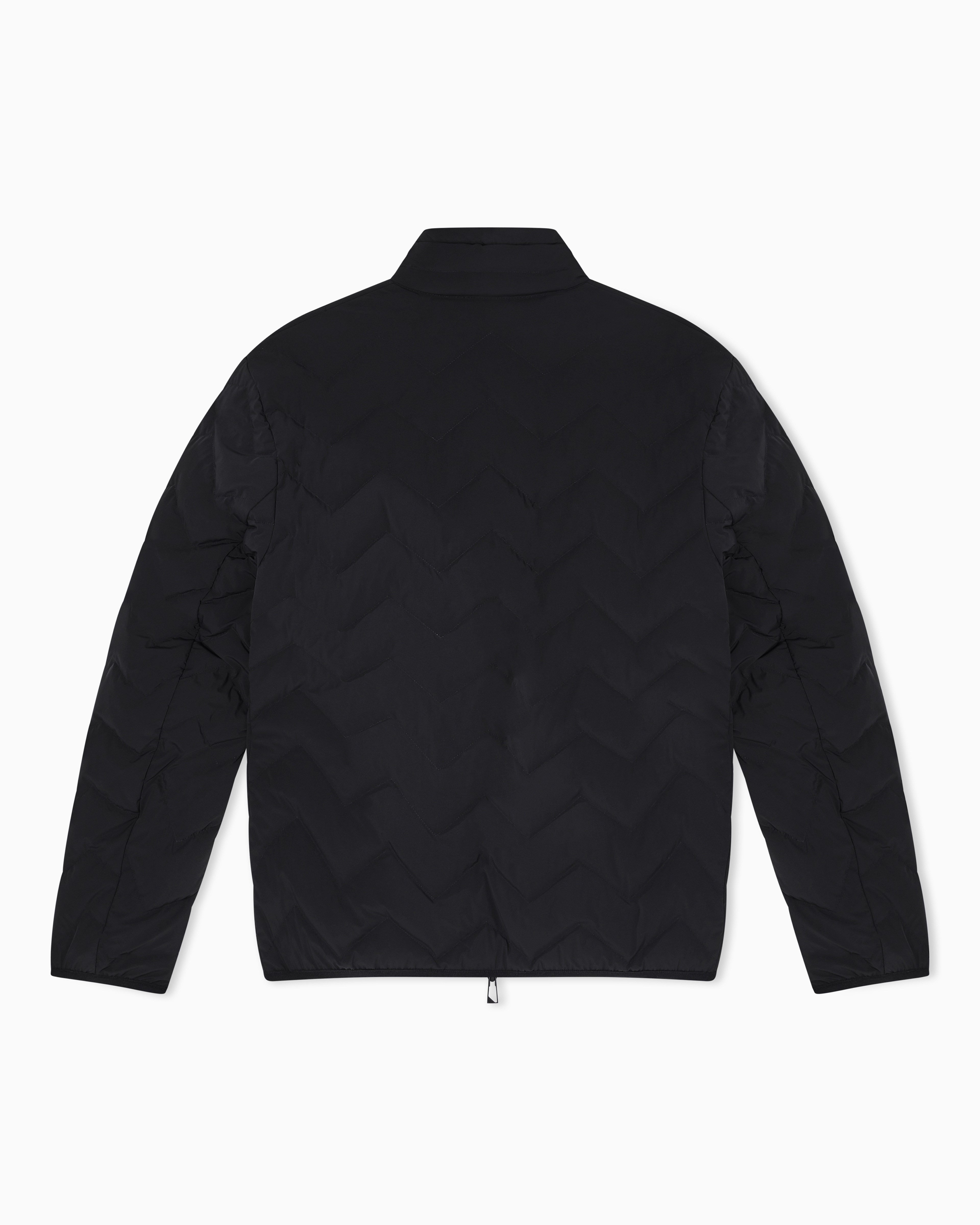 Emporio Armani Emporıo Armani Erkek Normal Kesim Dik Yaka Kapitoneli Siyah Ceket EM004947 AF18499-UC001